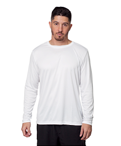 Camiseta Masculina Manga Longa Lisa Básica Rony Versátil Segunda Pele Proteção Solar UV 50+