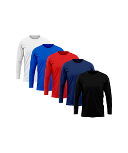 Kit 5 Camisetas Masculina Manga Longa Proteção Solar UV 50+