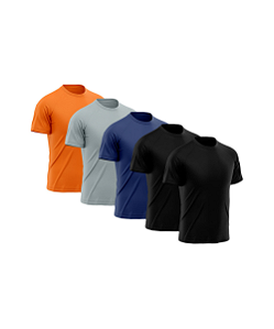 Kit 5 Camisetas Masculina Dry Fit Básica Lisa Proteção Solar UV Ipanema