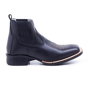 Botina Texana Masculina - Preta
