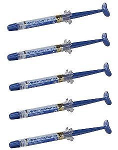 5 Seringas De Clareamento Dental Whiteness Perfect 22%