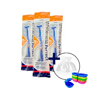 3 Whiteness Perfect 16% + 1 Par de Moldeira