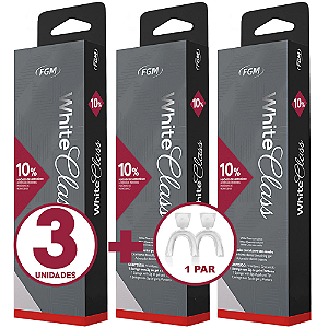 Clareador Dental White Class 10% 3 Un + 1 Par De Moldeira