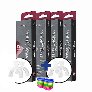 4 Seringas White Class 10% + 2 Pares De Moldeira