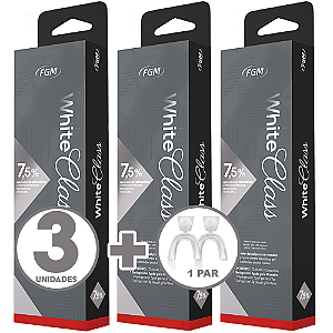 Clareador White Class 7,5% 3 Un + 1 Par De Moldeira