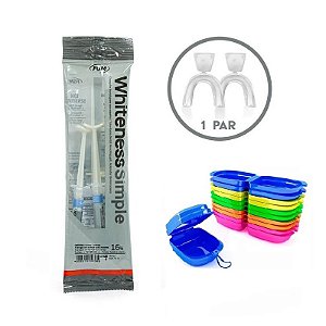 Clareador Dental Whiteness Simple 16% - 3 Un + Moldeira