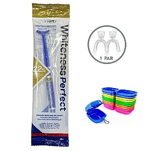 Kit Clareador Whiteness Perfect 22% - 1 Un + 1 Par de Moldeira