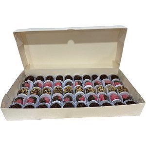 10 Caixa 50 brigadeiros Berço Branca