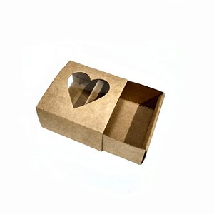 10 Caixa 4 Brigadeiros Visor Kraft