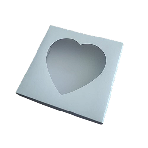 10 Caixa 16 Brigadeiros Visor Coração