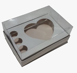 10 Caixa 350G Coraçao Branca  + 3 Brigadeiros