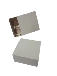 10 Caixa 4 brigadeiros Branca Tampa Branca Berço