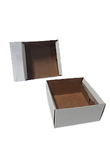 10 Caixa 4 brigadeiros Branca Tampa PVC Berço