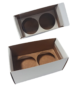 10 Caixa 2 brigadeiros Tampa PVC