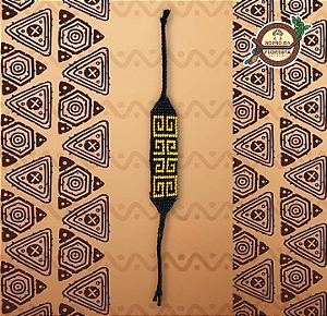 Pulseira de Miçangas Xamânica - Série Grafismo