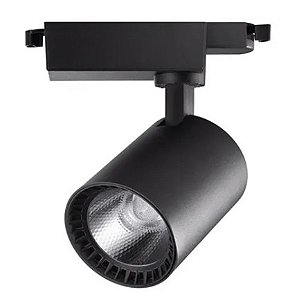 SPOT PARA TRILHO LED 07W PRETO - DELLIS - BRANCO QUENTE - BIVOLT