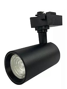 SPOT PARA TRILHO LED 12W PRETO - DELLIS - BRANCO QUENTE - BIVOLT