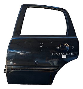 Porta Traseira Esquerda Citroen C3 2006 2007 A 2012 Detalhes Esquerdo Preto