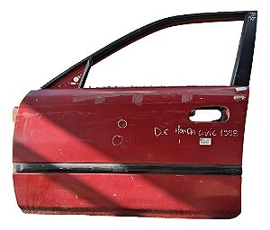 Porta Dianteira Esquerda Honda Civic 1998 Detalhe Esquerdo Vermelho