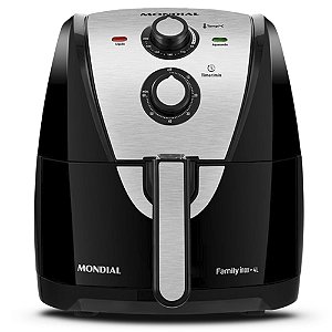 Fritadeira Sem Óleo Air Fryer 4L, Mondial, Preto/Inox, 1500W, 220V - AFN-40-BI