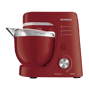 Batedeira Planetária, Mondial, Vermelho, 700W, 110V - BP-03-R