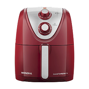 Fritadeira Sem Óleo Air Fryer Mondial AFN-RO-RI Grand Family Inox 5L Vermelha 220V