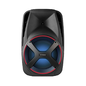 CAIXA AMPLIFICADA CONNET POWER PLUS MONDIAL CM-550 PRETO VERMELHO 500W BIVOLT