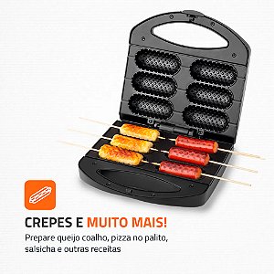 Crepeira Pratic Crepe & Hot Dog Cp-01 Preto/Inox 850w 127v