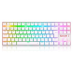 Teclado Mecanico Kumara Pro Rgb Wireless Branco Switch Marrom