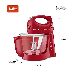 Batedeira PrÁTica B-45-R 400w Vermelha 127v