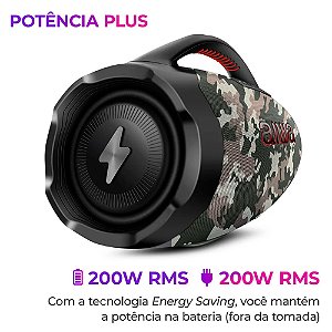Caixa de Som Boombox Aws-bbs-01-bg Ip66 200w 30h Camuflada