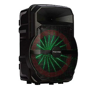 Caixa de Som Polyvox Xc-710t 300w Bluetooth Bivolt Preta