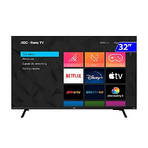 Smart Tv Aoc Roku 32" Hd 3 Hdmi Usb Wi-fi Dolby Audio