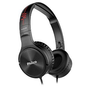 Fone de Ouvido com Fio Philco Pfo02p Wave Flat Preto