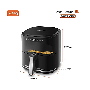 Fritadeira Elétrica Mondial Digital 5l 2000w Af-50-dv 220v