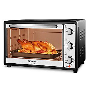Forno Elétrico Mondial Grand Family Ll Frn-52-b 1800w 127v Preto Inox