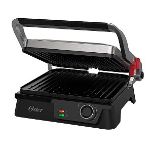 Grill Elétrico Oster Multiuso 1600w Inox 2 em 1 Ogrl610 220v