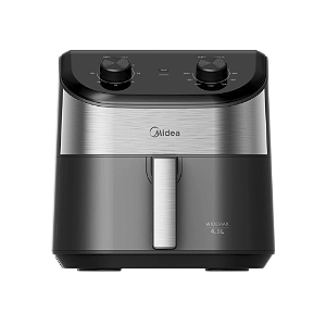 Fritadeira Air Fryer Midea Widemax Cyclone 4,5l Preto Inox 220v