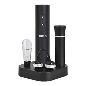 Abridor Elétrico de Vinho Portátil Joog Jg-ew3 Led Preto