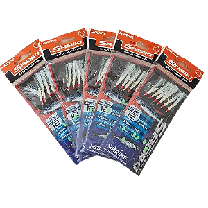 kit com 5 Sabiki Branco Anzol: Maruseigo 12