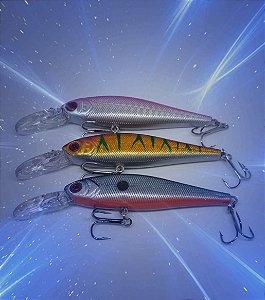 kit 3 Iscas Artificial importada 1/2 Água de 10.5CM e 9.5GR iscas de pesca Tucunarés Traíras, Dourados, Badejo
