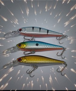 kit 3 Iscas Artificial importada 1/2 Água de 10.5CM e 9.5GR, iscas de pesca Tucunarés Traíras, Dourados