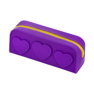 ESTOJO - SILICONE - 1 ZIPER - S2 - ROXO