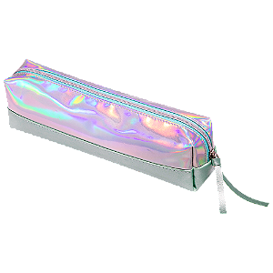 ESTOJO HOLOGRÁFICO - 1 ZIPER - VERDE AGUA