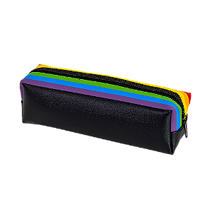 ESTOJO ESTAMPADO - PU - 1 ZIPER - RAINBOW