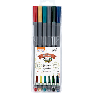 MARCADOR FINE LINER 0.4MM - COR VINTAGE - BLISTER C/ 6UN