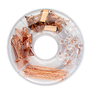 KIT OFFICE PRENDEDORES DONUTS - ROSE GOLD