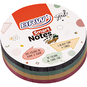 BLOCO SMART NOTES ROUND 70X70MM - VINTAGE -200FLS - 1BLOCO