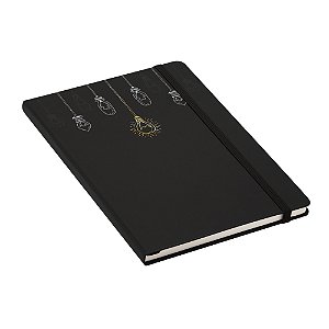CADERNETA PAUTADA ESTAMPADA A5 - BLACK - 80FLS