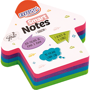 BLOCO SMART NOTES ARROW 70X70MM SETA - COLORIDO SOUL -200FLS - 1BLOCO